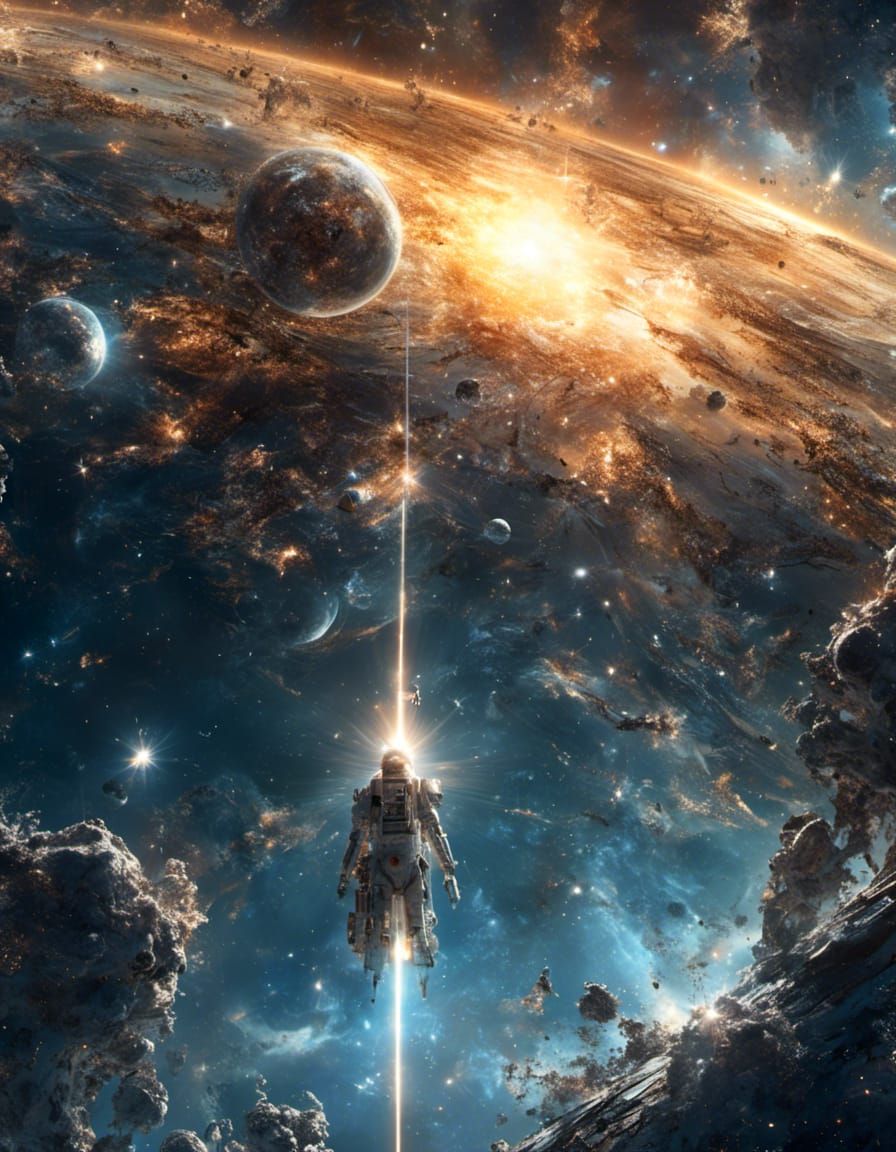 Science Fiction Galaxies in Exquisite Painting Style