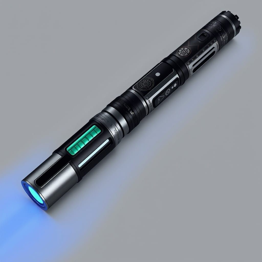 Elegant Star Wars Lightsaber Hilt in Chrome and Obsidian