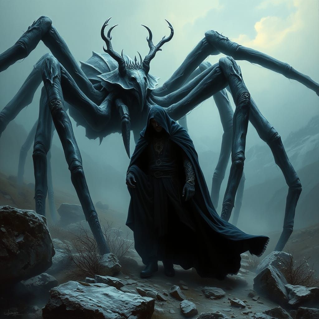 Morgoth and Ungoliant in High Hills, Mythic Scene
