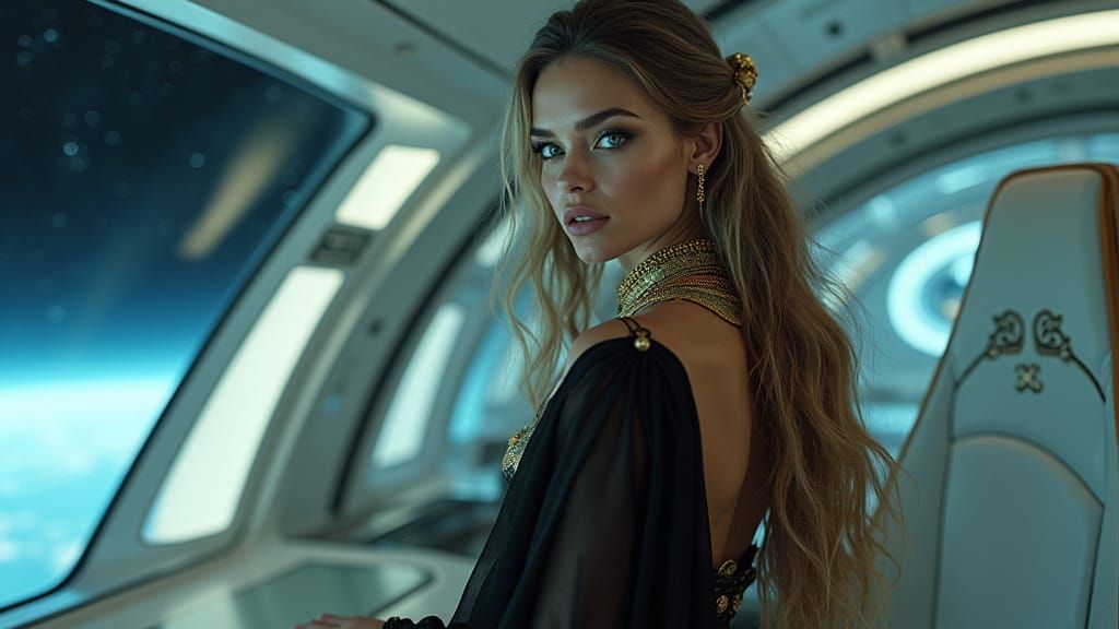 Egyptian Queen Reigns Supreme in Futuristic Space Command