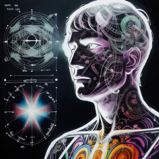 Psychedelic Graphic Score in Double Exposure