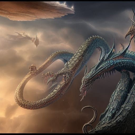Epic Tiamat Digital Matte Painting