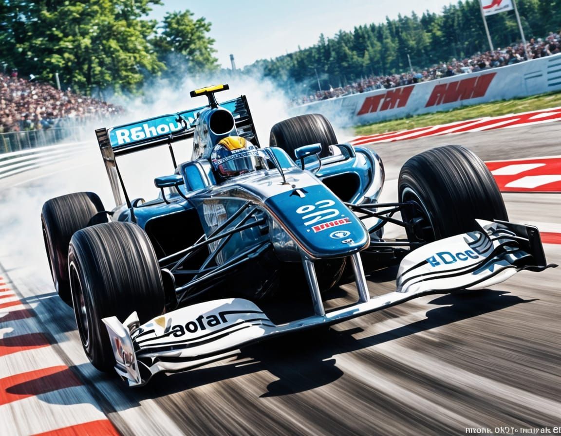 Formula 1 Victory: Robert Kubica Crosses the Finish Line