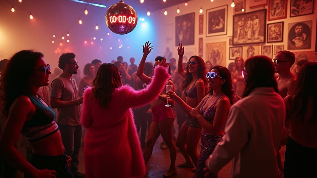 NYE Party in Santa Cruz: Vibrant Dance Floor Scene