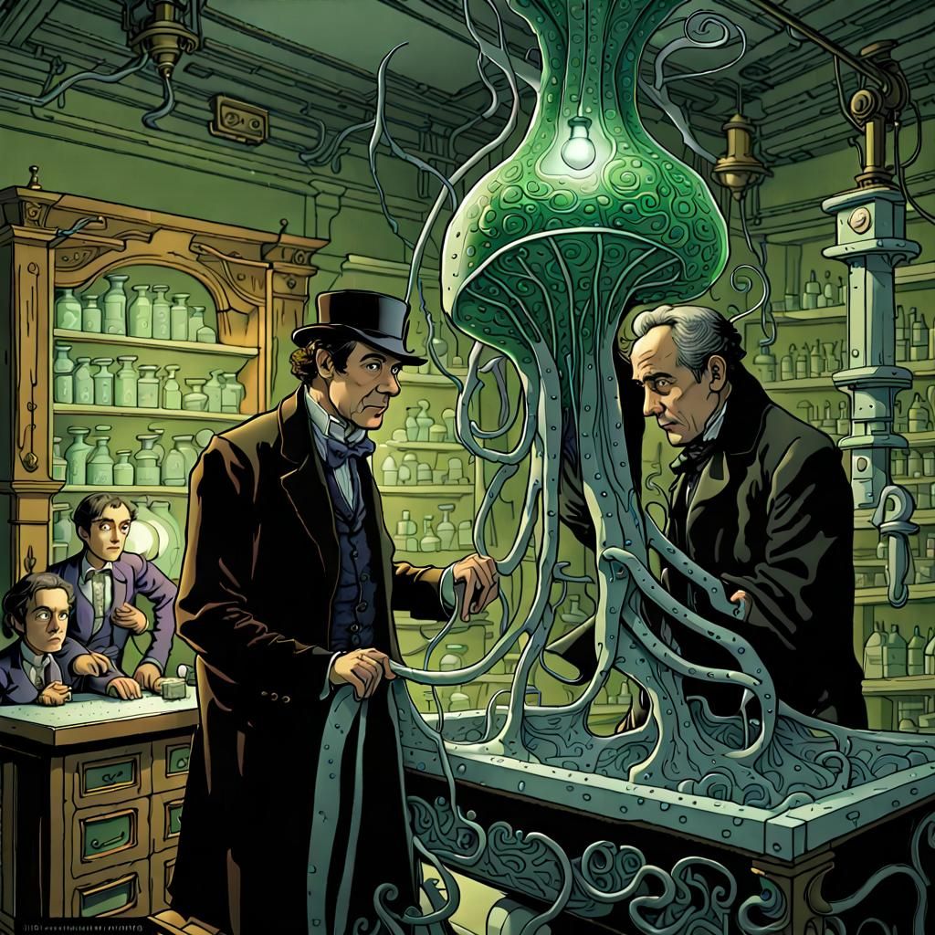 Sherlock Holmes and Dr Watson
In a brightly lit laboratory i...