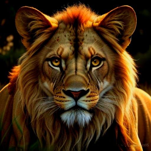 Majestic Barbary Lion Portrait