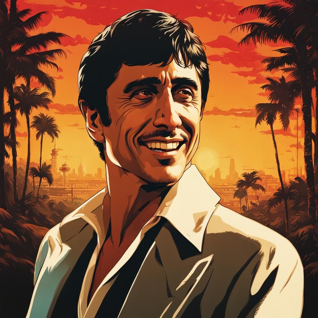 Tony Montana Smiling: Studio Ghibli Marvel Concept Art