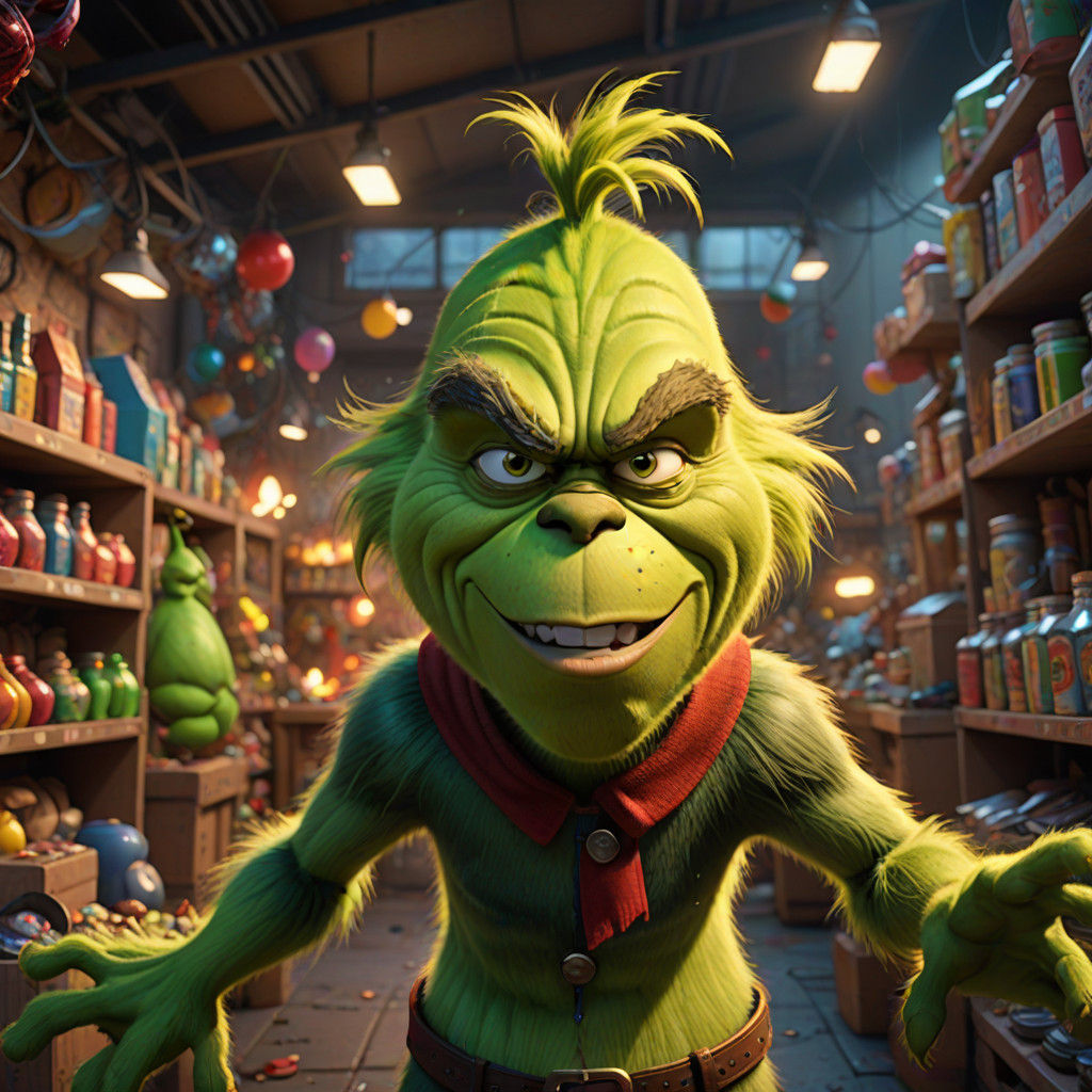 Grinch Wreaks Havoc in Colorful Christmas Chaos