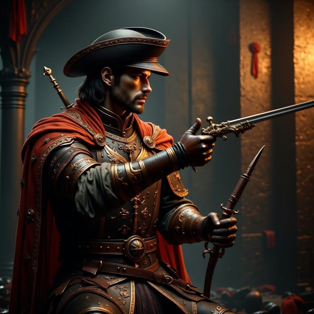 15th Century Musketeer in Hyper-Realistic Swordplay