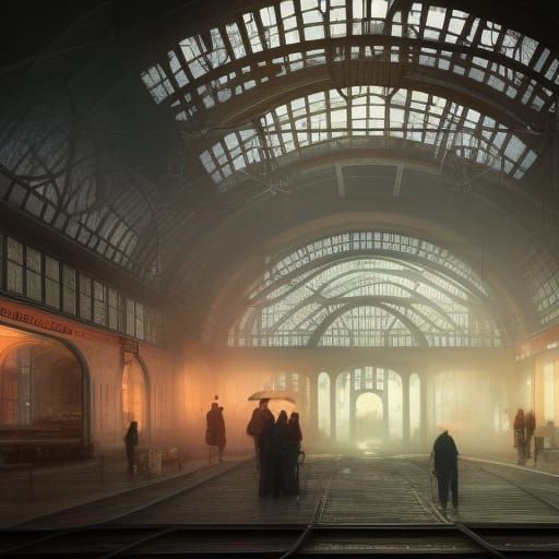 Old Train Station Concept Art in Unreal Engine 5