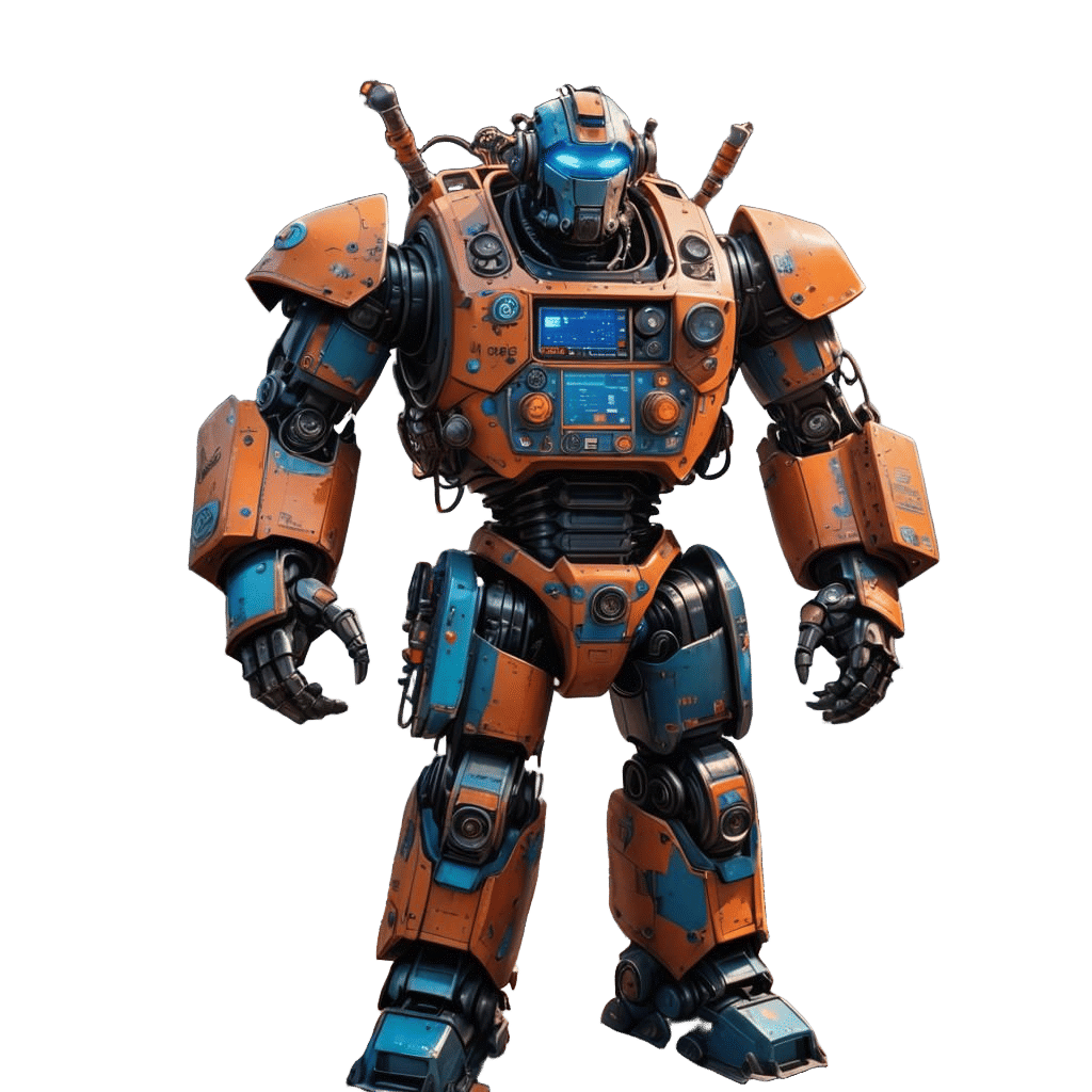 Friendly Tough Robot Mascot for HVAC Company