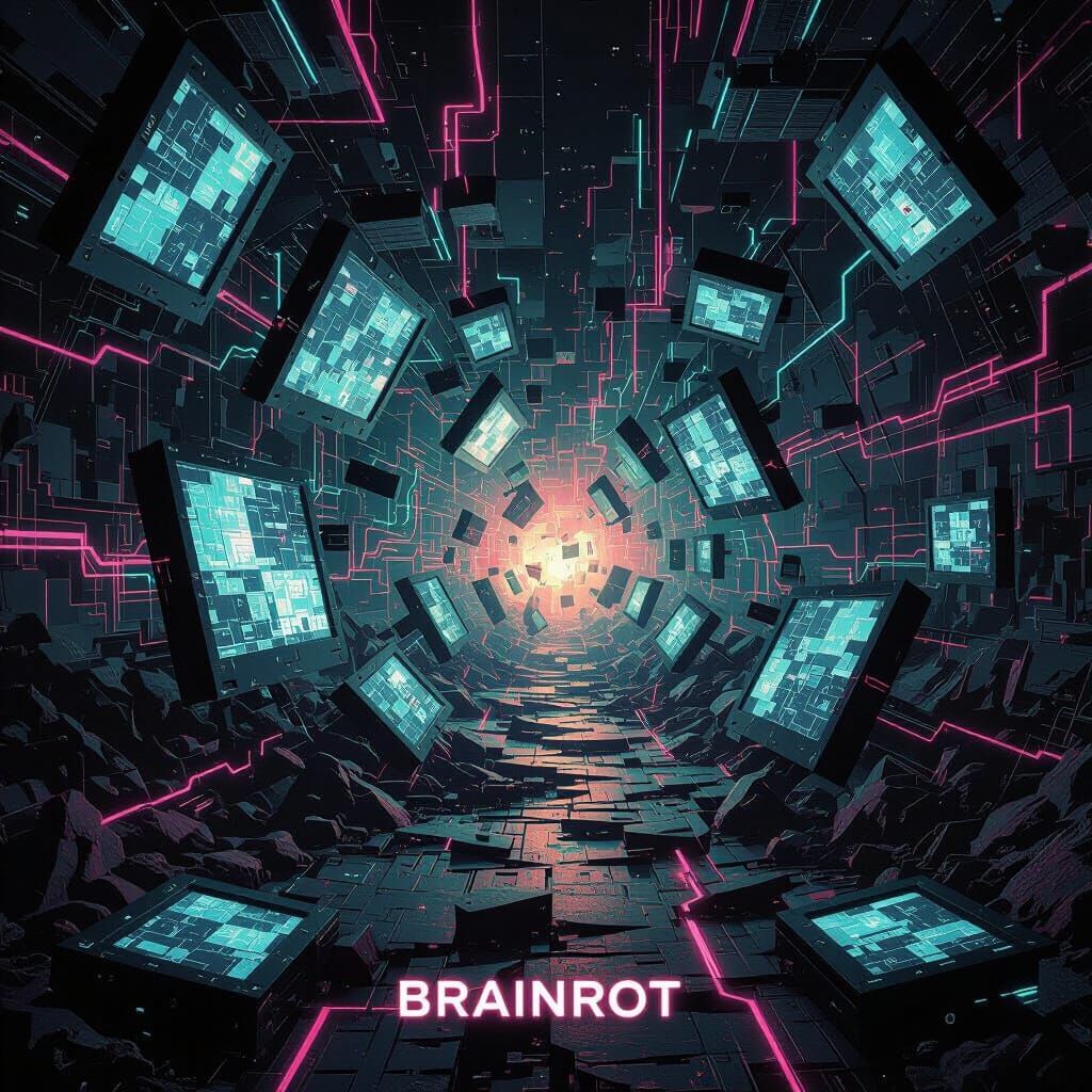 Surreal Digital Painting of Brainrot