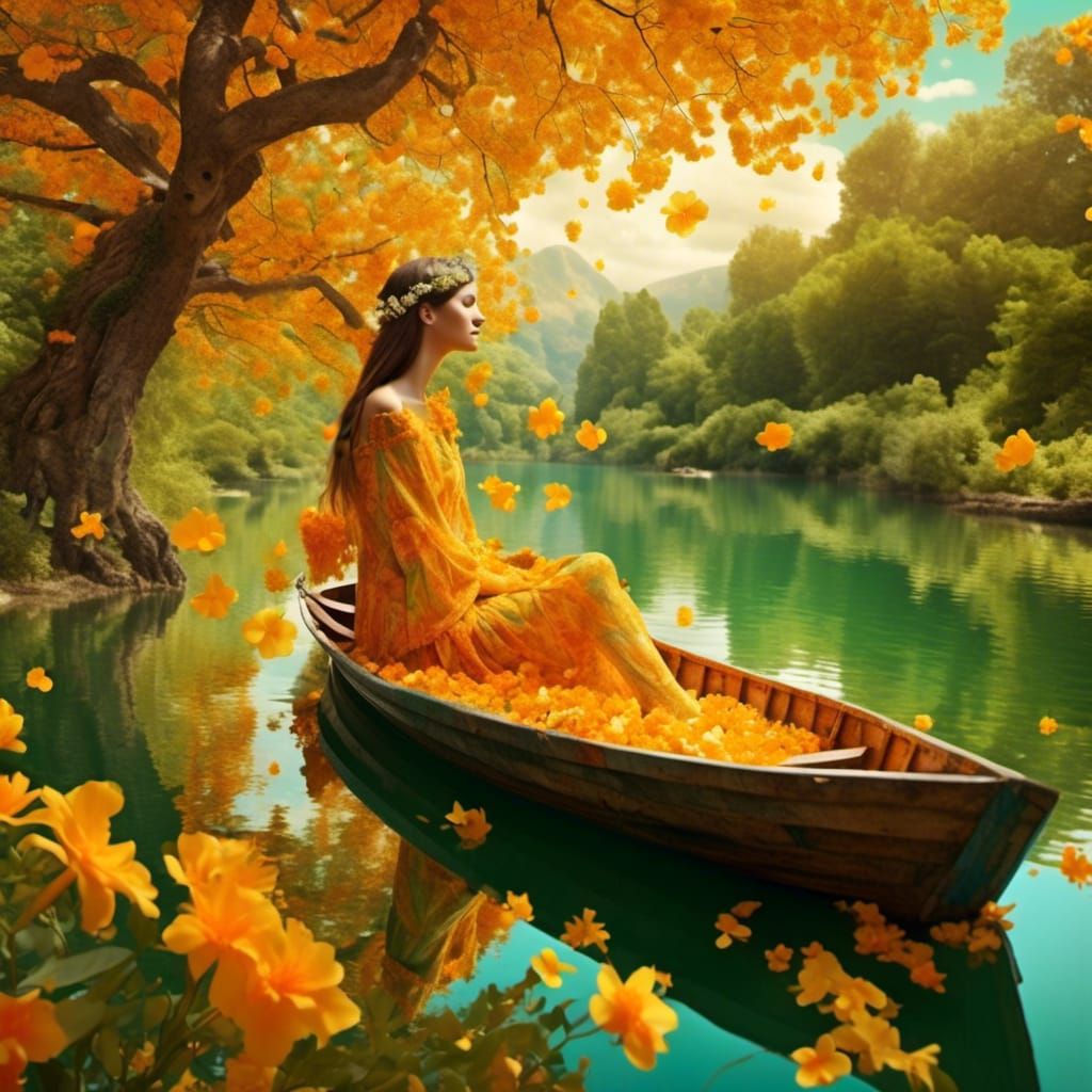 Boat on a River: Psychedelic Dreamscape