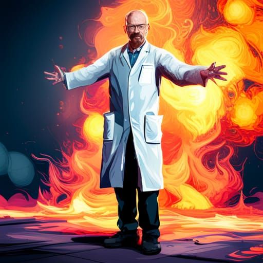 Mad Scientist in Burning Lab, Modern Art