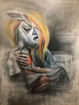 Charcoal and Pastel Portrait of Grace