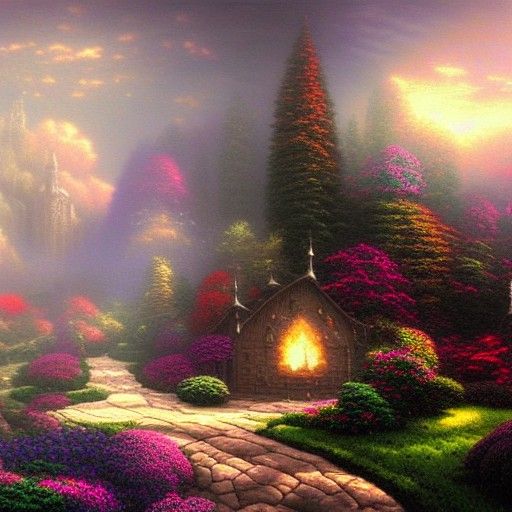 Ethereal Black Metal Landscape in Fantasy Style