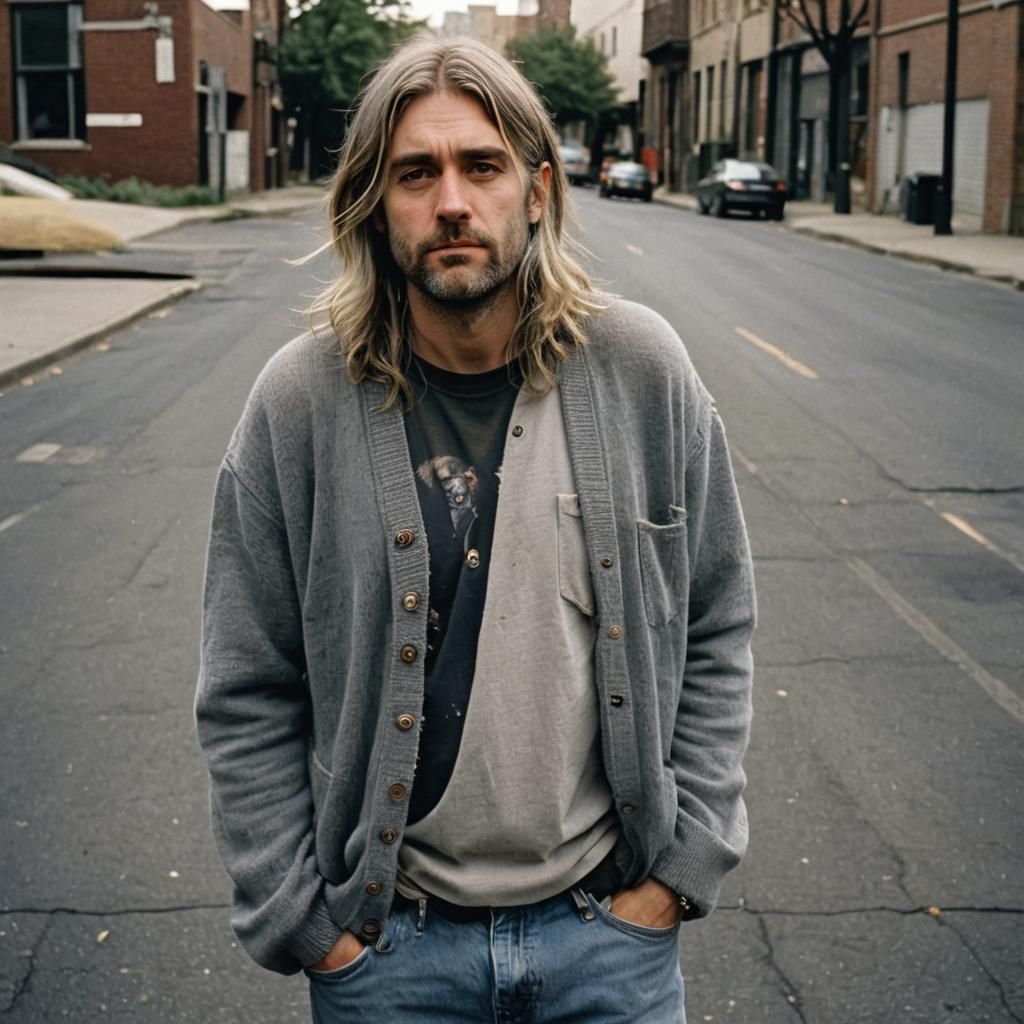 Photo-Realistic Image of Kurt Cobain at Sixty