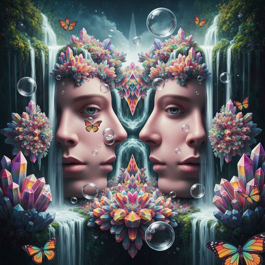 Faces in Crystal Bubbles & Kaleidoscopic Crystals