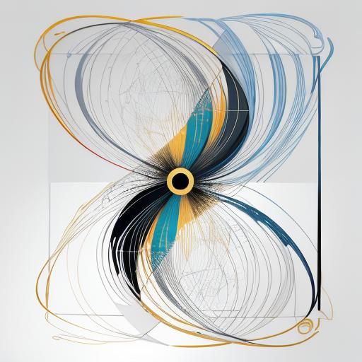 Winding River Graphic Score in Watercolor Hues