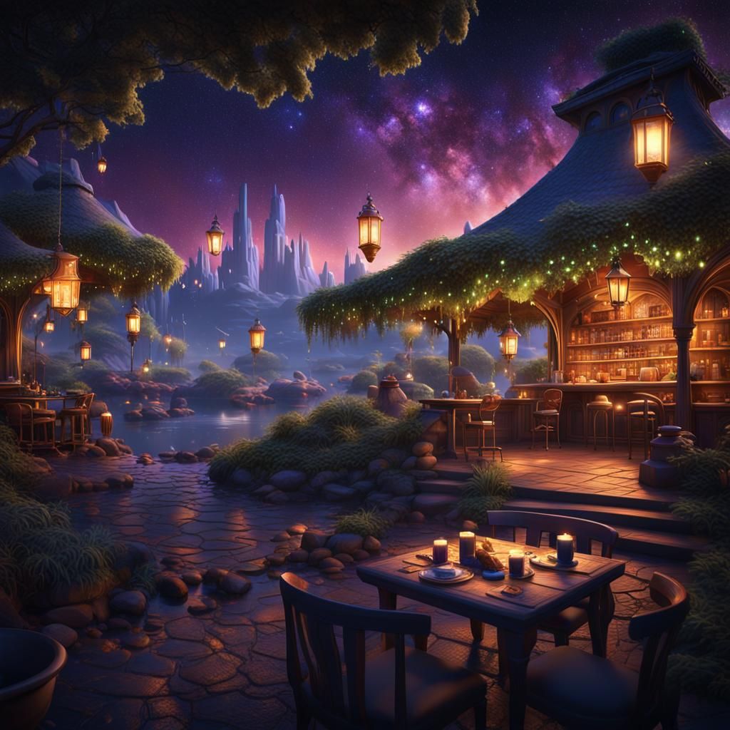 Night Cafe Oasis: Digital Matte Painting in Unreal Engine