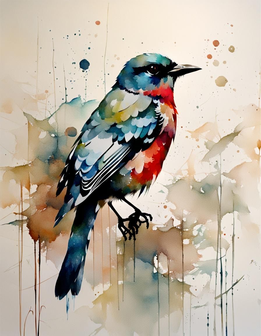 Singbird in Paul Lovering Style Illustration