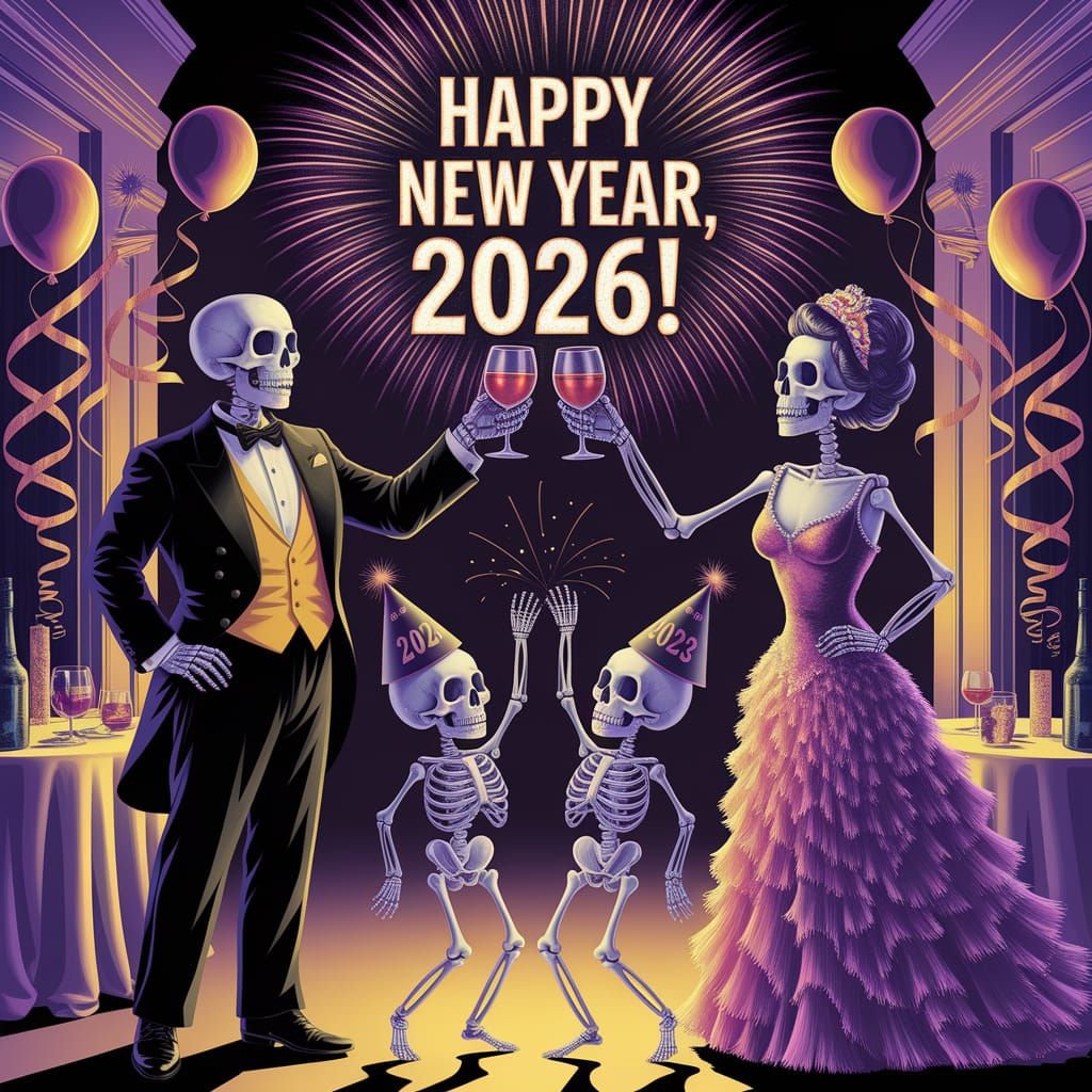 Bringing in the New Year with a toast