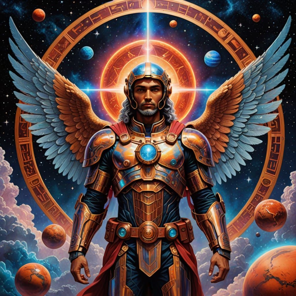 Archangel Camael and Mars: Holographic Cosmic Illustration