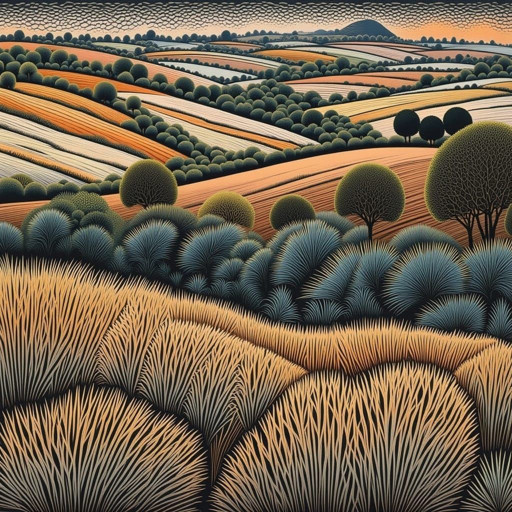 Surreal Carved Landscape in Fantasy Style