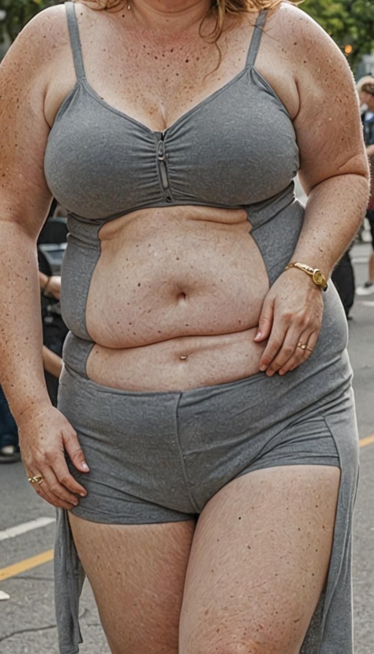 Chubby woman arousing figure