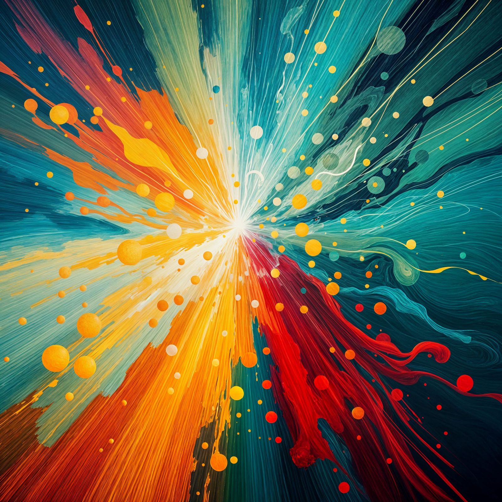 Abstract Art: Complementary Colors and Fine Details