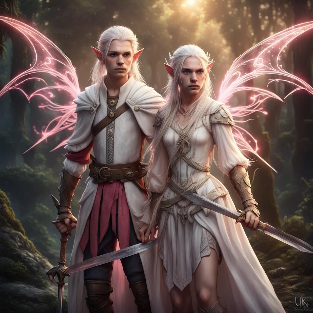 Estranged Elf Siblings: Fantasy Concept Art