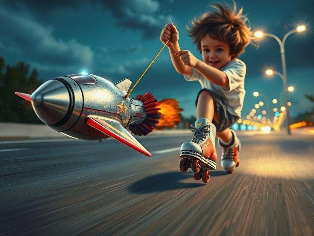 Abstract Orange Fire Blast