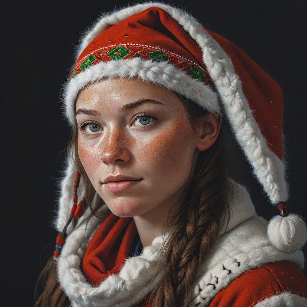 Sami Culture Beauty Shines in Realistic Portrait