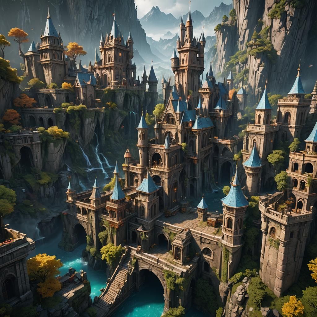 Fantastical Matte Painting in Deep Color