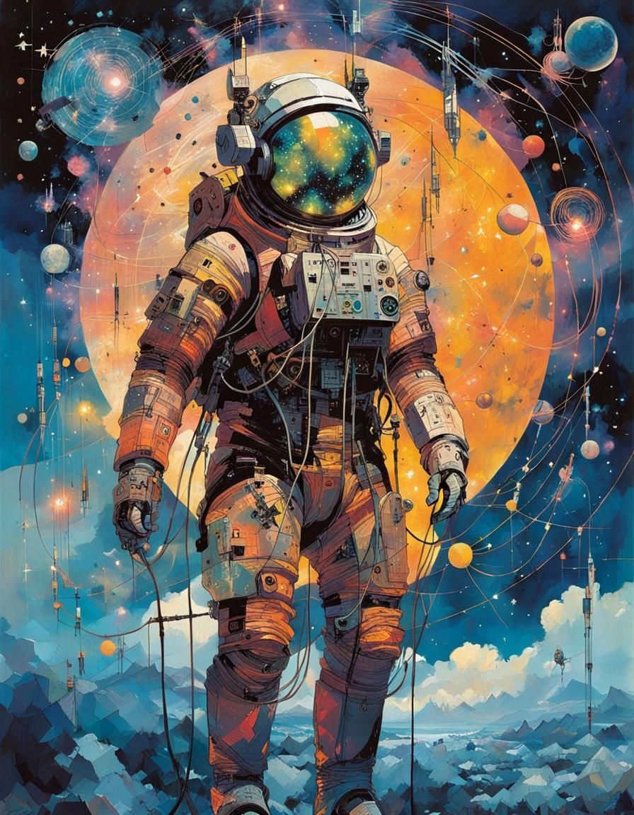 Cosmic Technological Entity in Surreal Nebula Dimension