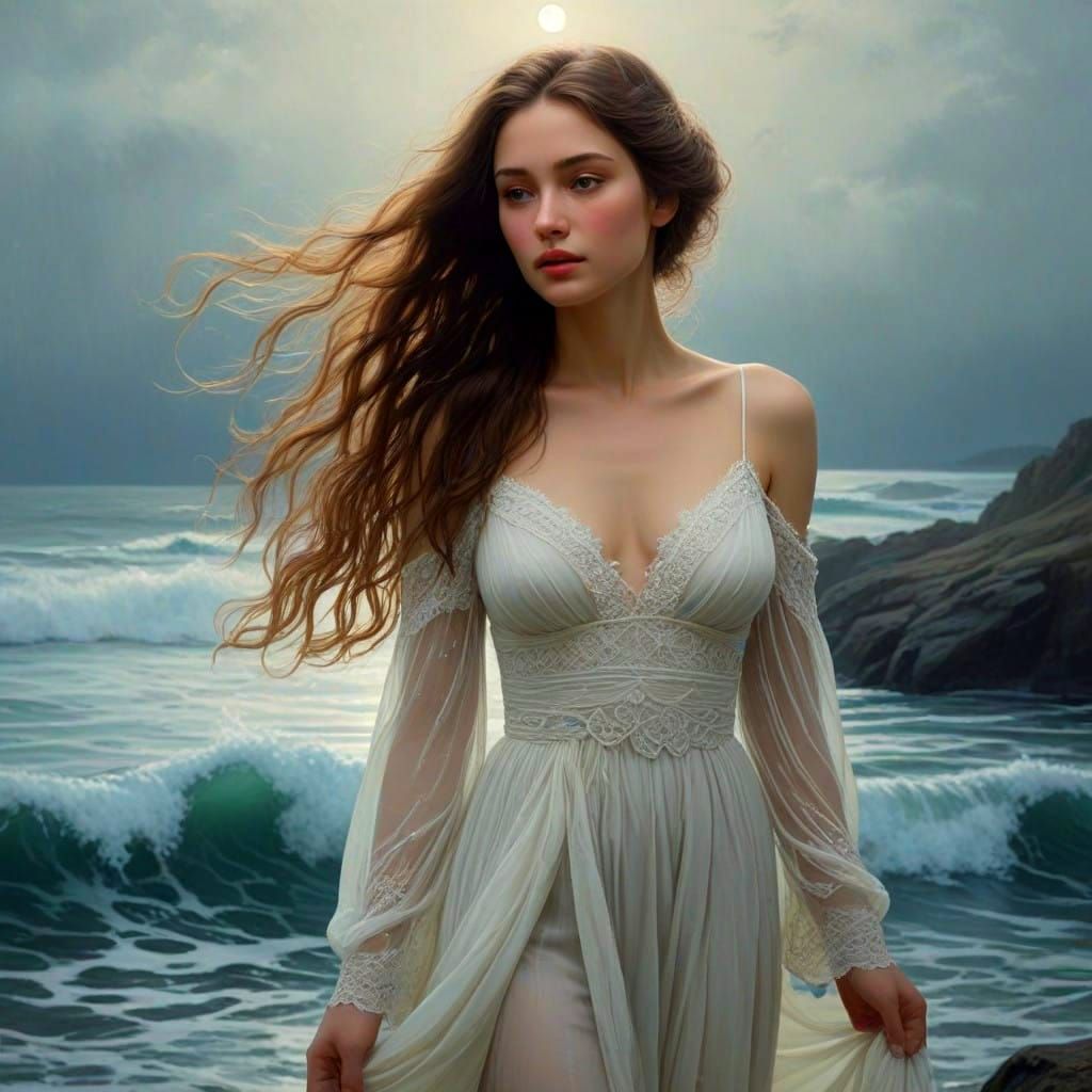 Surreal Oceanic Dreamscape in Soft Pastel Hues