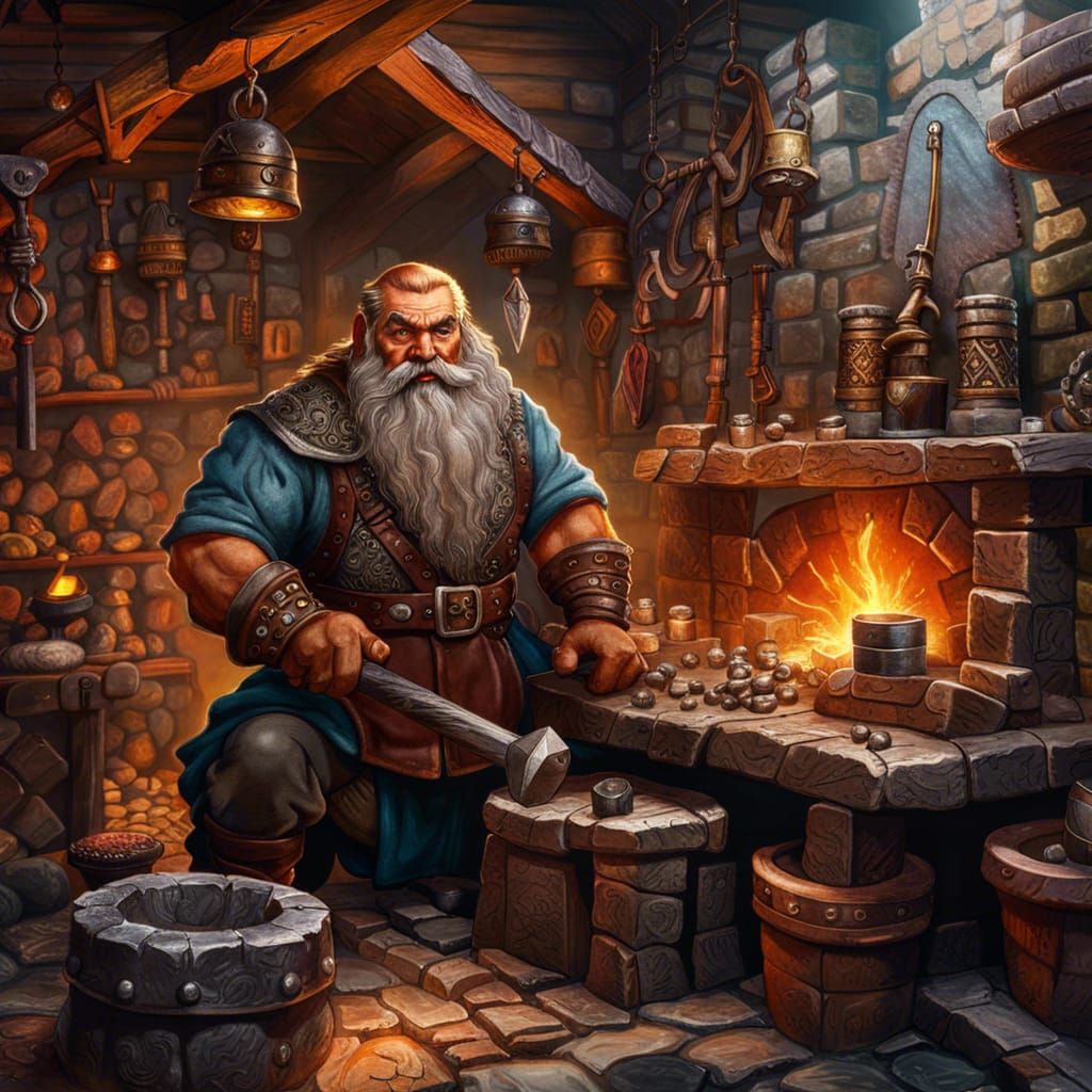 Experienced Blacksmith laying down his hammer for the photo :)