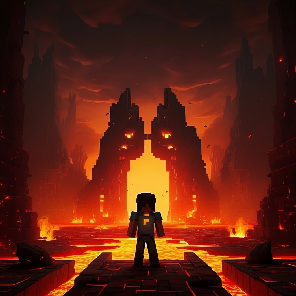 Warrior at Hell's Gate: Matte Painting Style