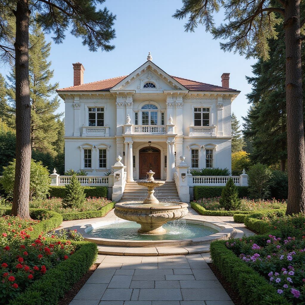 Elegant Beaux-Arts Manor House in Serene Gardens