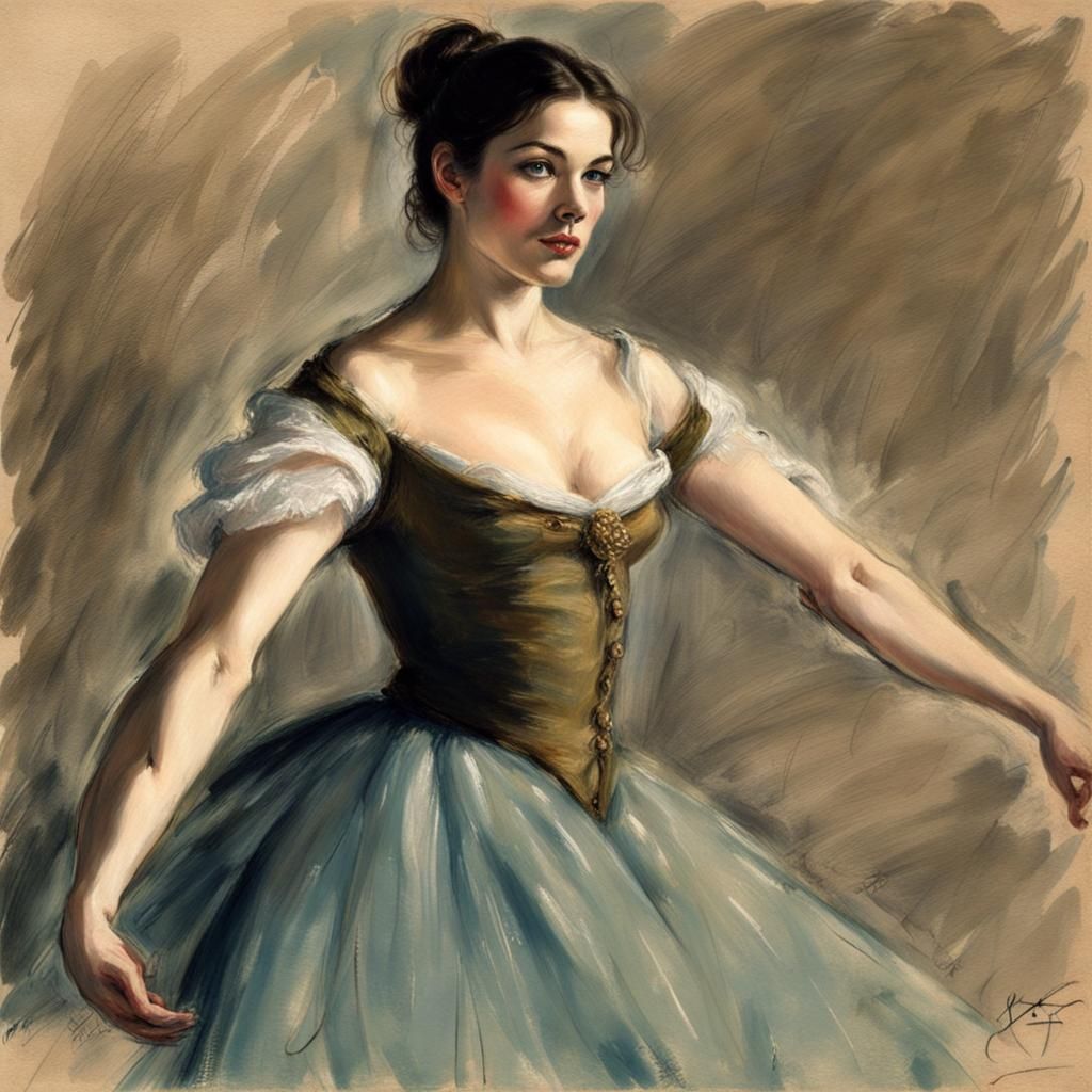 Liv Tyler as Regency Ballerina, Delacroix Style