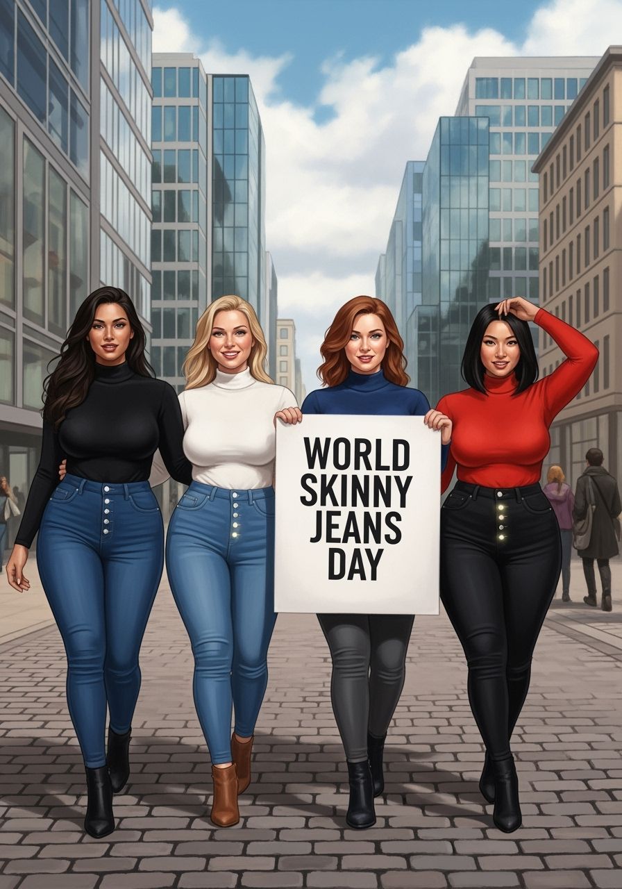 Curvy Women Celebrate World Skinny Jeans Day in German City