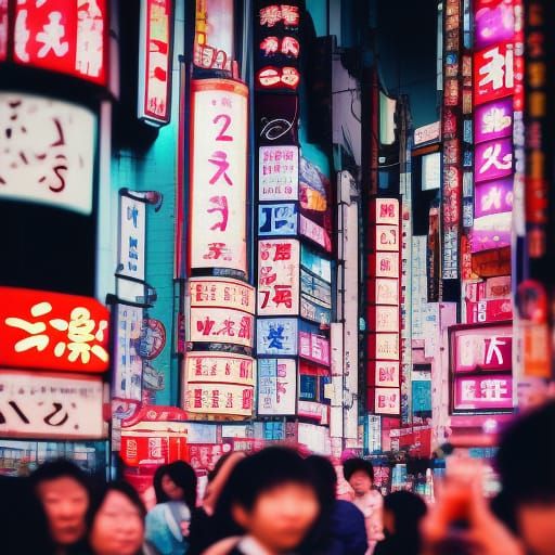 Tokyo's Dazzling Neon Signs: A Professional Photo