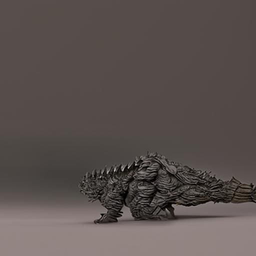 Godzilla Mech in Junji Ito Manga Style