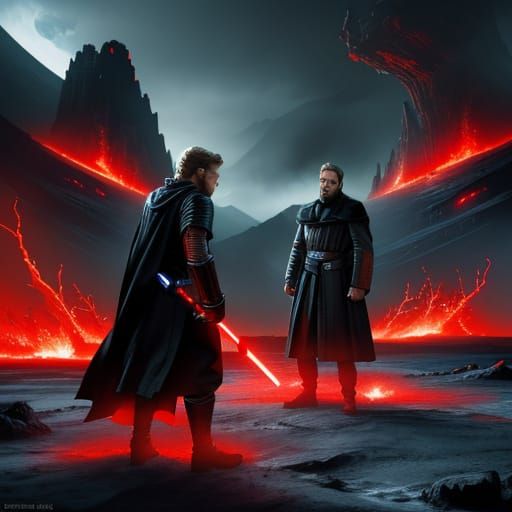 Star Wars Mustafar Duel: Vader vs Obi-Wan Lightsaber Battle