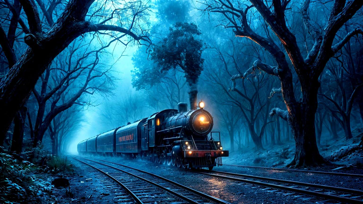 A spectral steam train.