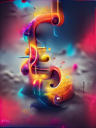 music notes DSLR colourful 8k resolution Behance HD HDR  8K 3D digital illustration volumetric lighting