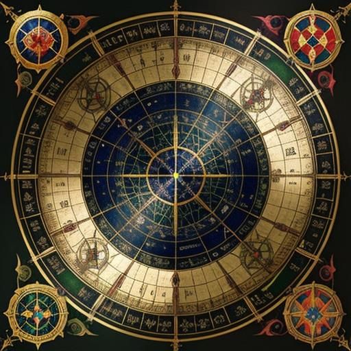Medieval Planisphere in Anime Style