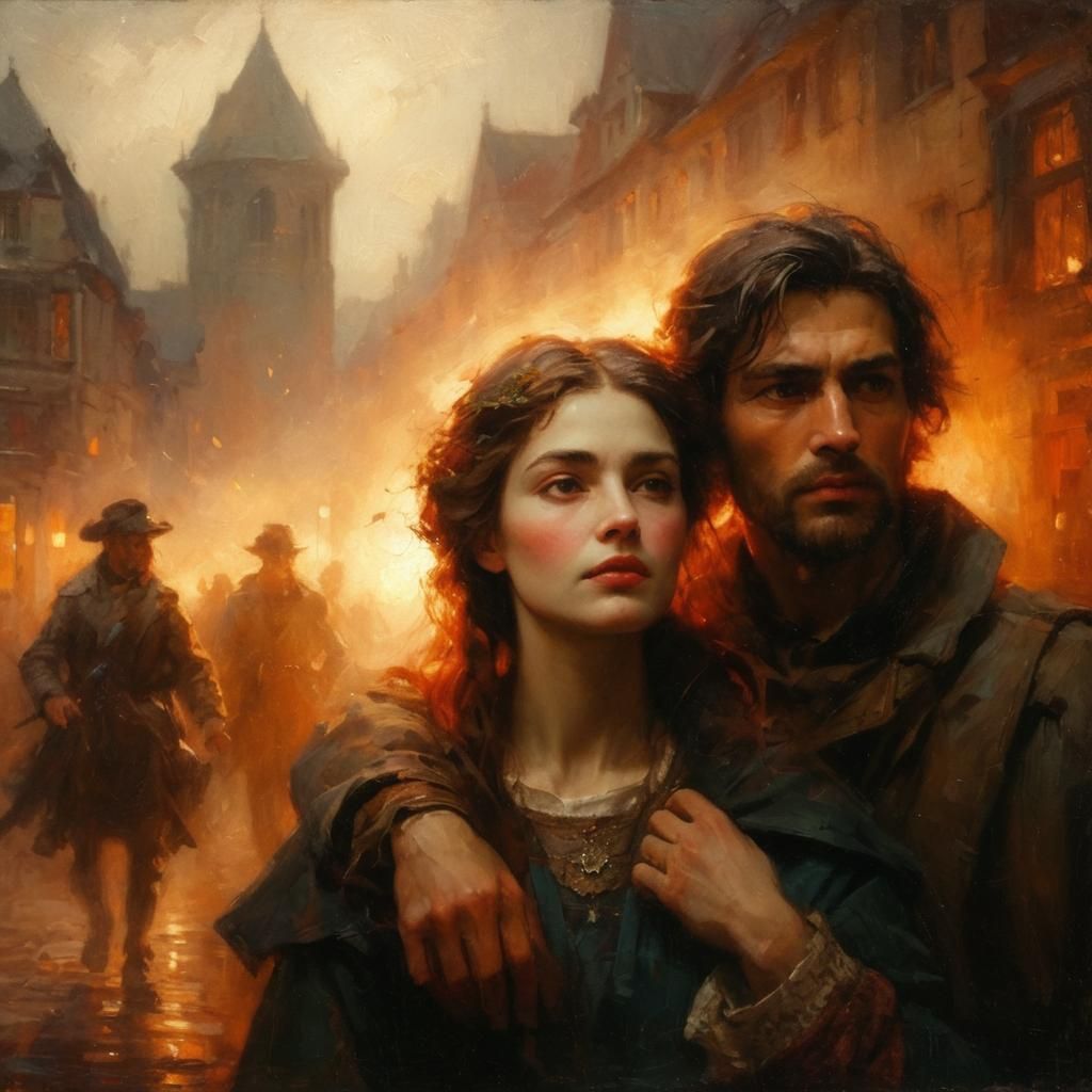 AI Interpretation of a Woman and Man