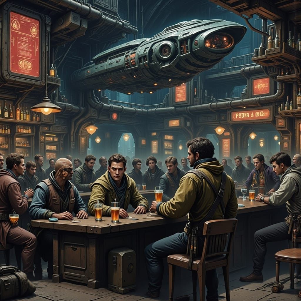 Mercenary Enters a Sci-Fi Cantina