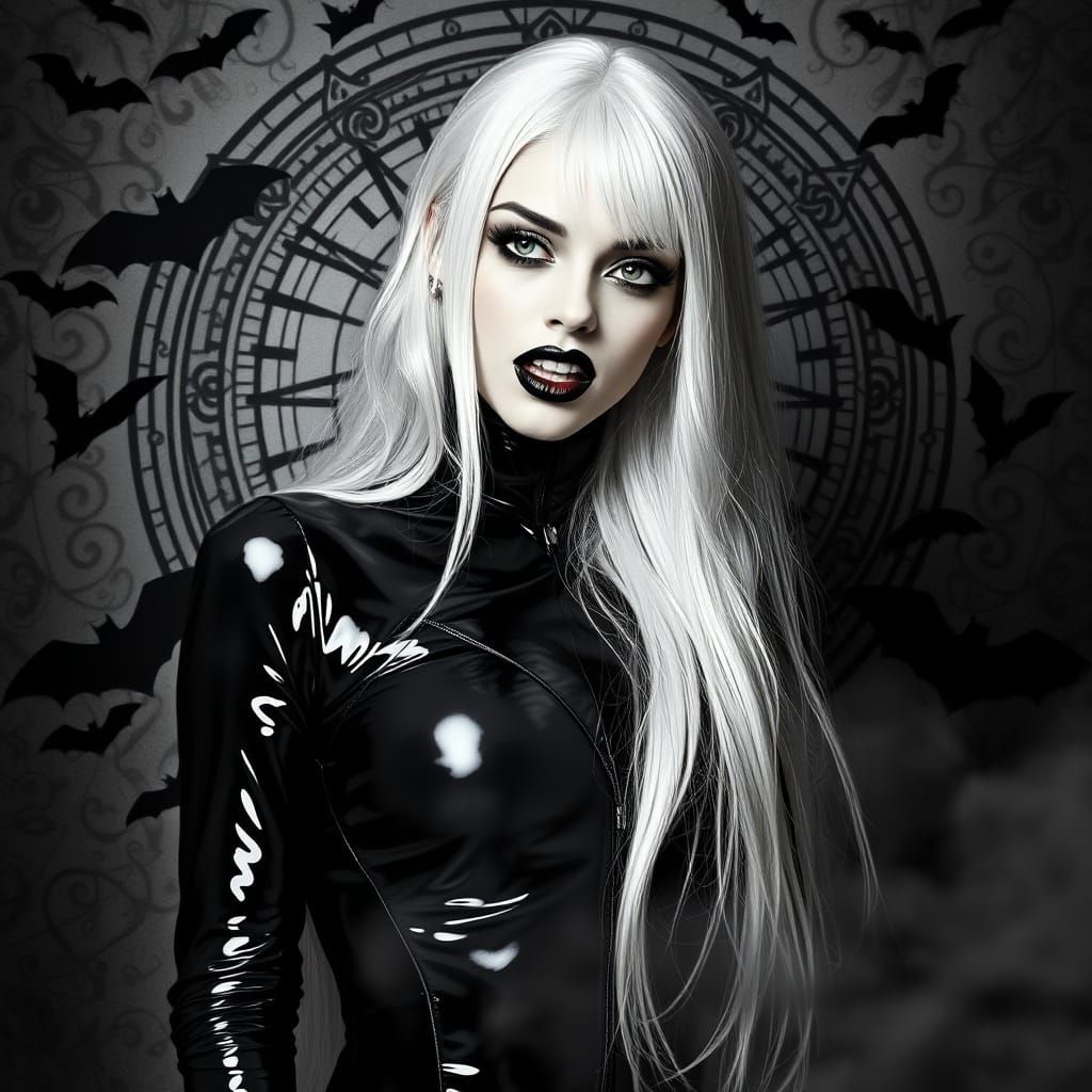 Gothic Vampire Portrait in Dark Fantasy Style
